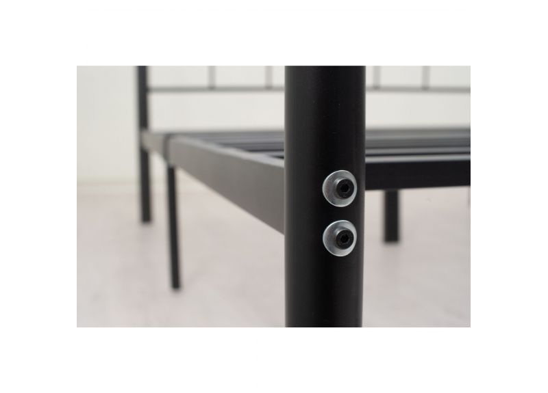 Queen Metal Bed Frame in Black with Sturdy and Fashionable Design - Cleveland